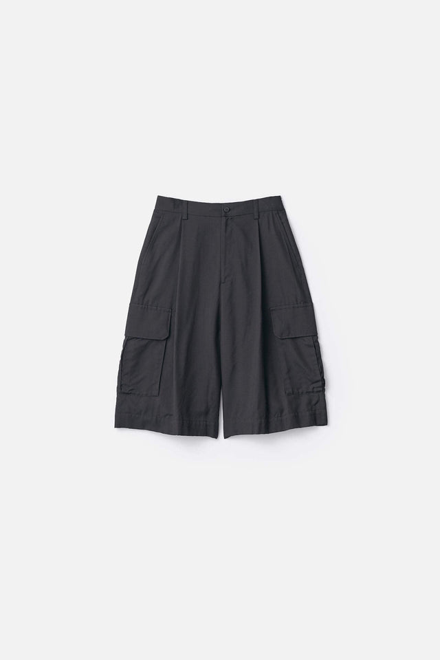 SILK CUPRO CARGO SHORT TROUSERS
