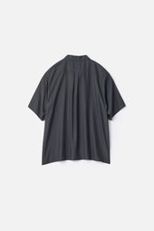 CUPRO TWILL OVERSIZED OPEN COLLAR SS SHIRT