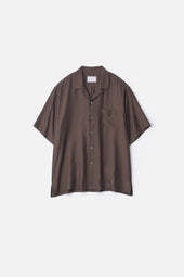 CUPRO TWILL OVERSIZED OPEN COLLAR SS SHIRT