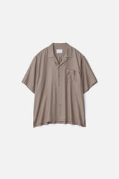 CUPRO TWILL OVERSIZED OPEN COLLAR SS SHIRT