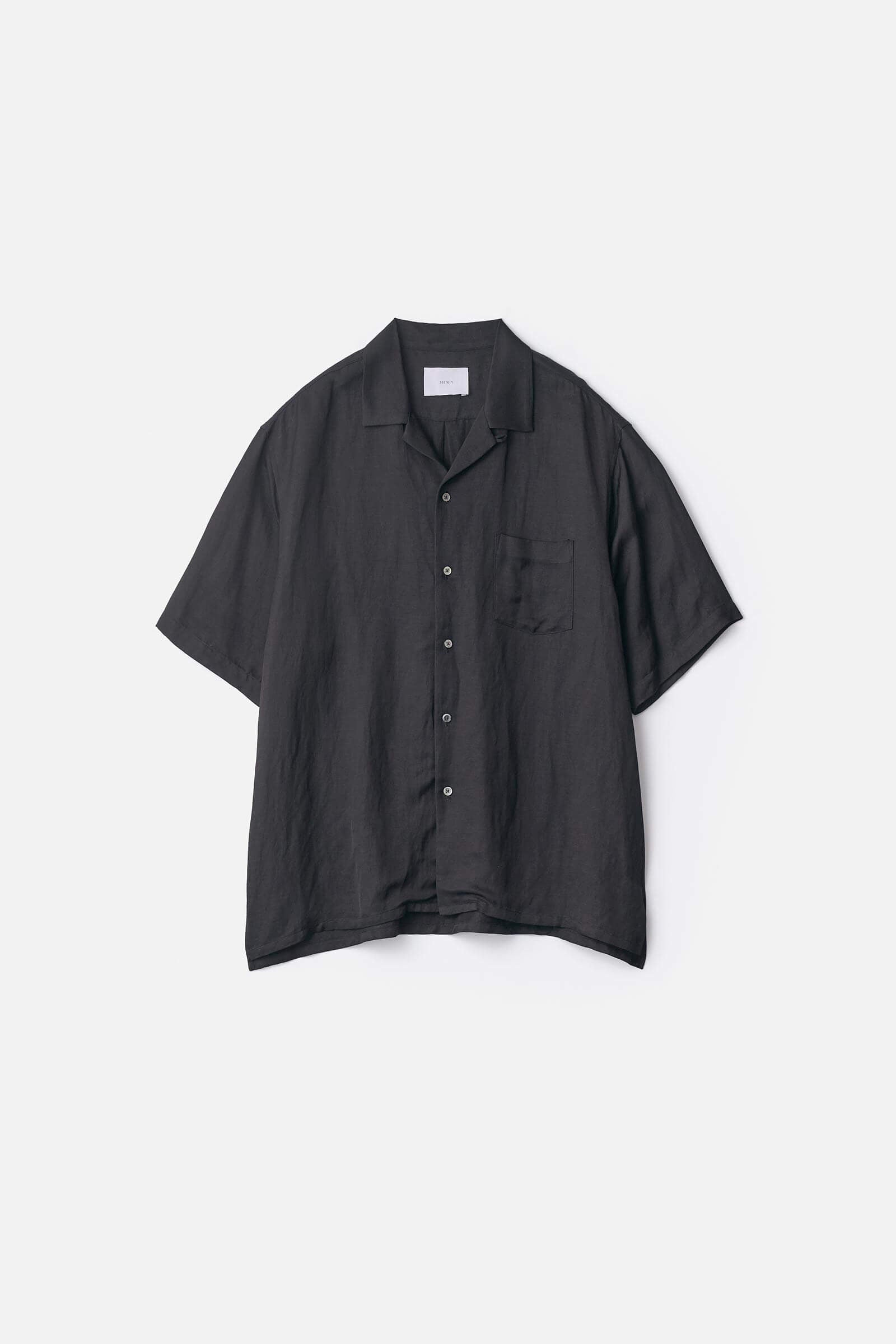 Vis Li Bright Twill Open Collar Ss Shirt