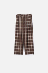 LY/VIS CHECK WIDE EASY TROUSERS