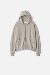 COTTON CASHMERE SWEAT ZIP HOODY