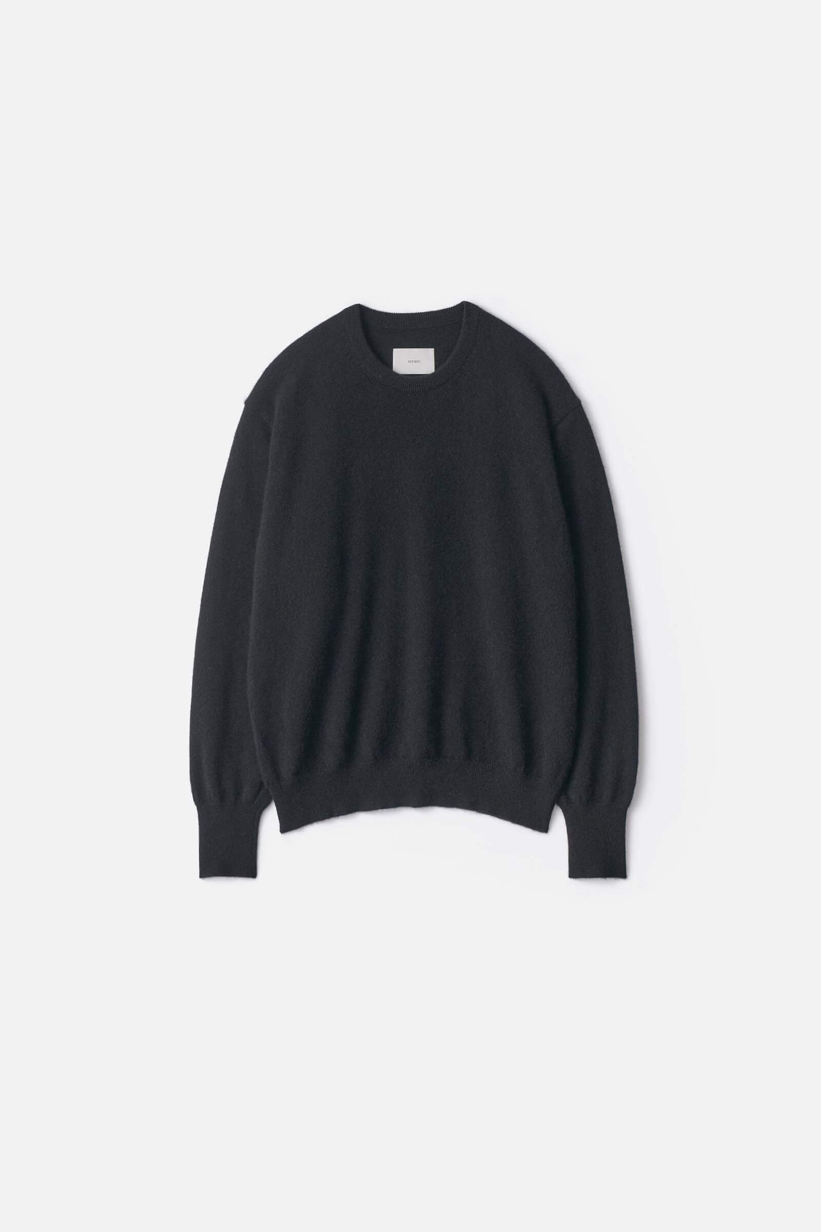 PURE CASHMERE KNIT CREW NECK LS