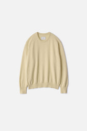 PURE CASHMERE KNIT CREW NECK LS