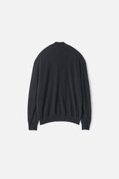 PURE CASHMERE KNIT HALF ZIP LS