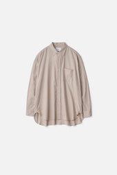 COTTON SILK OVERSIZED PLACKET SHIRT