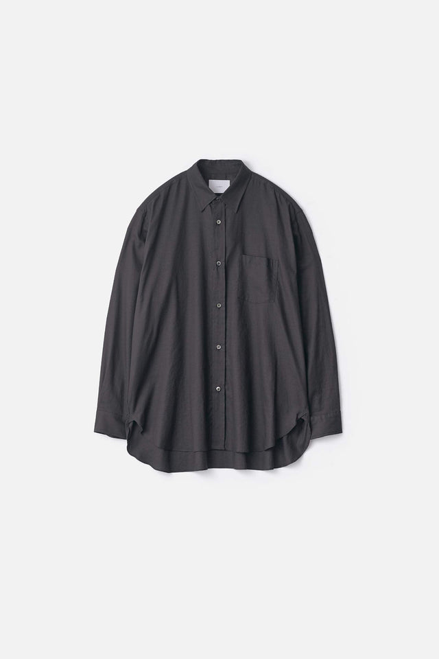 COTTON SILK OVERSIZED PLACKET SHIRT