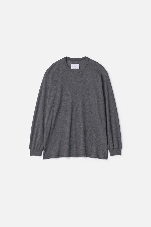 FINE WOOL OVERSIZED LONG SLEEVE TEE