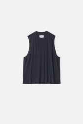 FINE WOOL OVERSIZED NO SLEEVE TEE