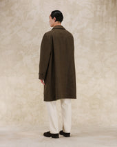 Stanford Cappotto Monopetto Reversibile In Herringbone Di Lana
