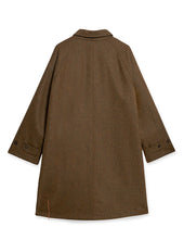 Stanford Cappotto Monopetto Reversibile In Herringbone Di Lana