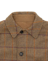 Stanford Cappotto Monopetto Reversibile In Lana Check