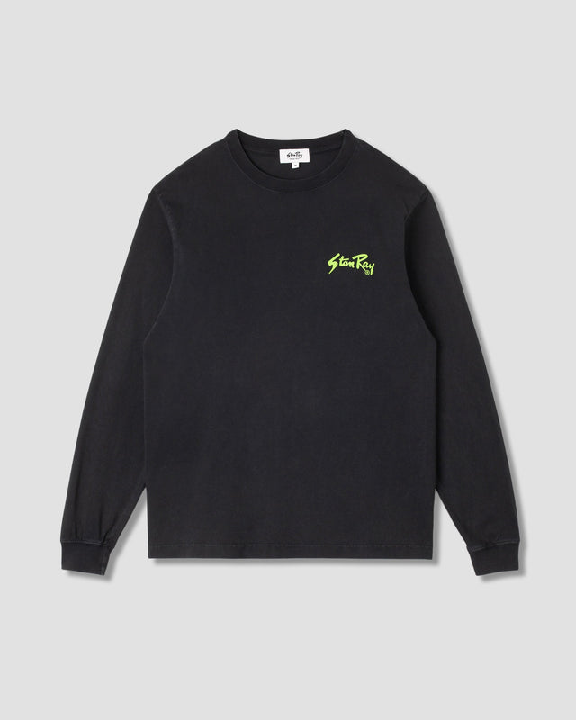 Stan OG Long Sleeve Tee (Washed Black / Lime)
