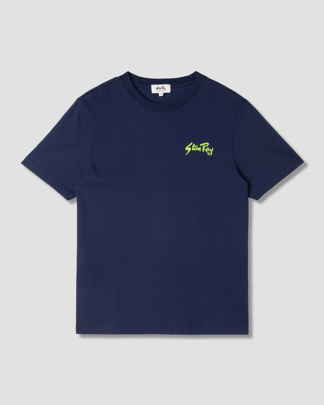 Stan OG Tee (Navy / Lime Green)