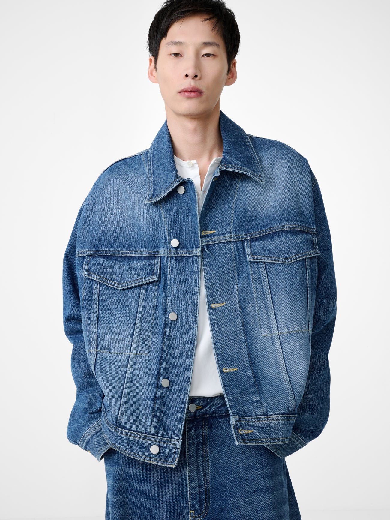Stein Denim Jacket In Worn Wash