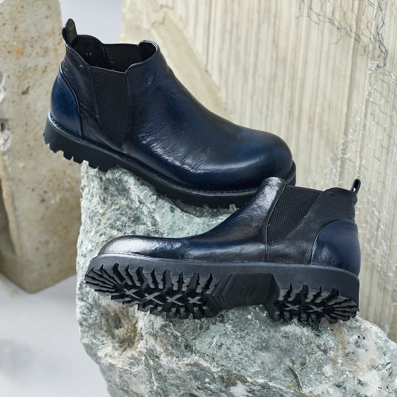 STIVALE IN PELLE ORIONE BLUE-DEEP