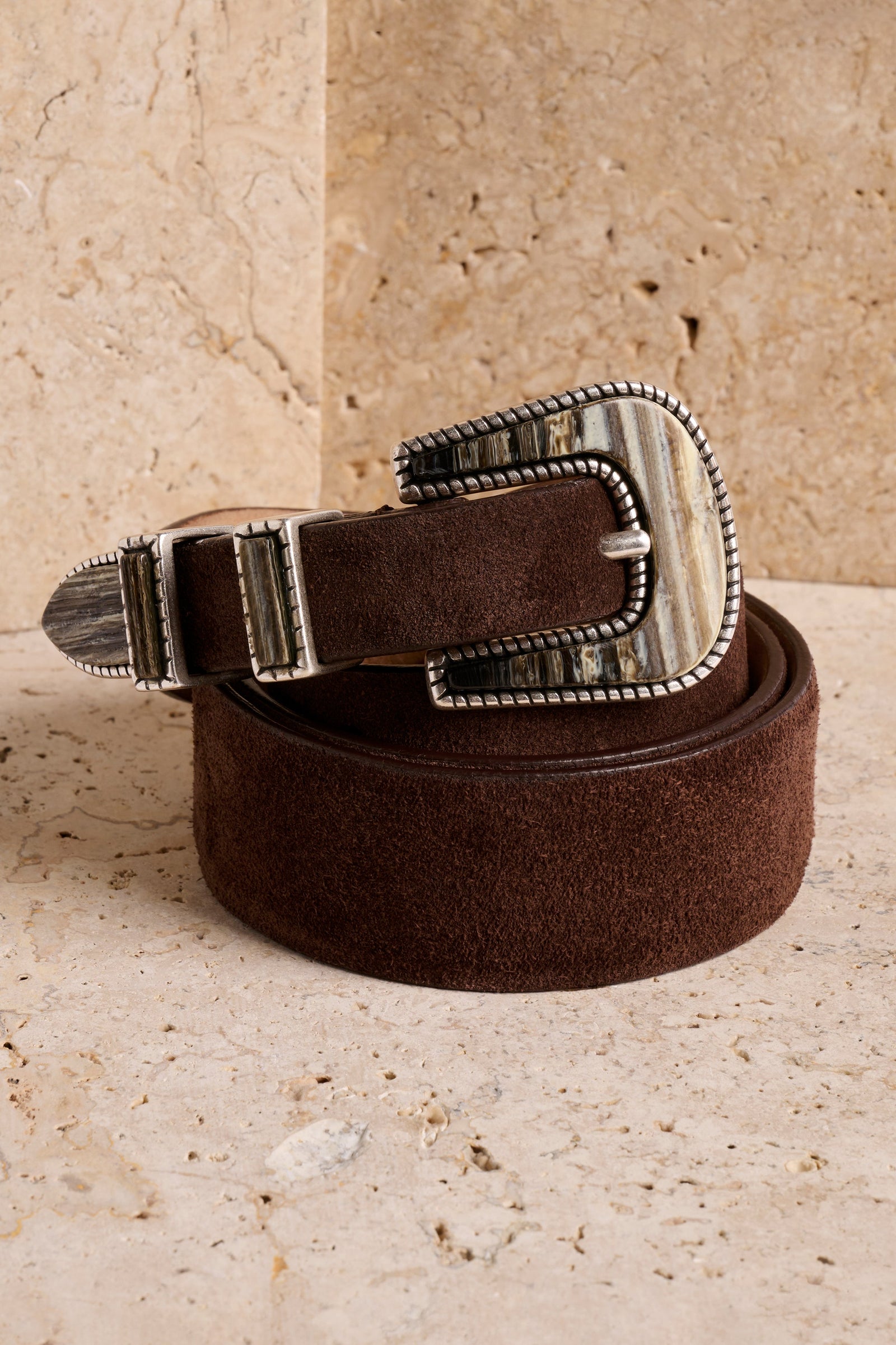 Texas Belt Suede Agate