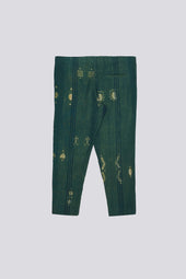 String Pants With Shibori Block Printed