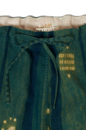Block Printed String Pants With Shibori