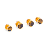 Reversible Shirt Stud Set Tigers Eye