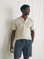 Essential Linen Short (6.5") - Washed Black