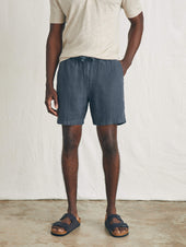 Essential Linen Short (6.5") - Washed Black