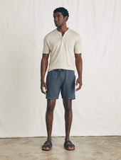 Essential Linen Short (6.5") - Washed Black