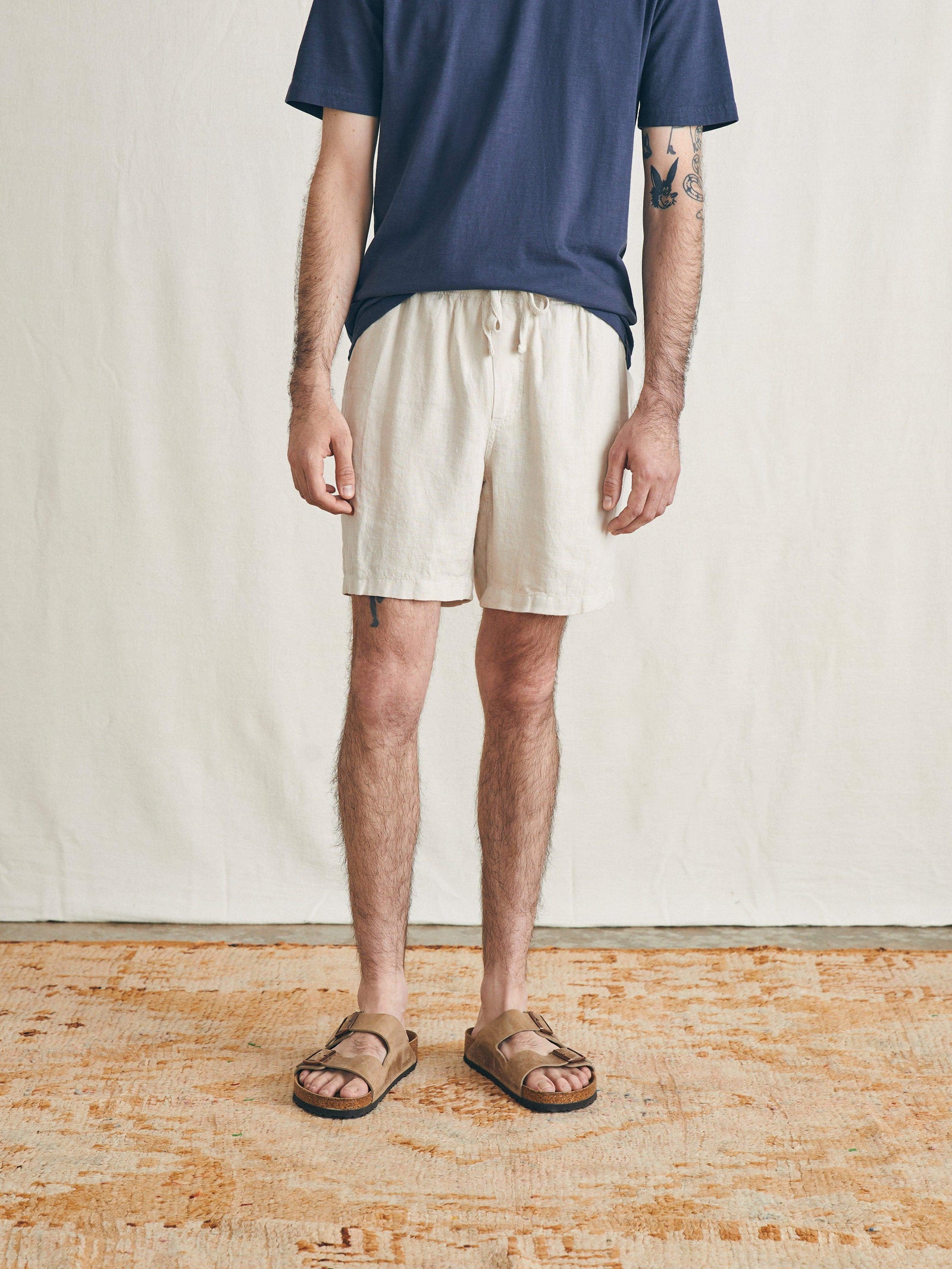 Essential Linen Short (6.5") - Weathered Sand