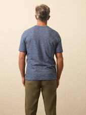 Sunwashed Regenerative Tee - River Rapids Stripe
