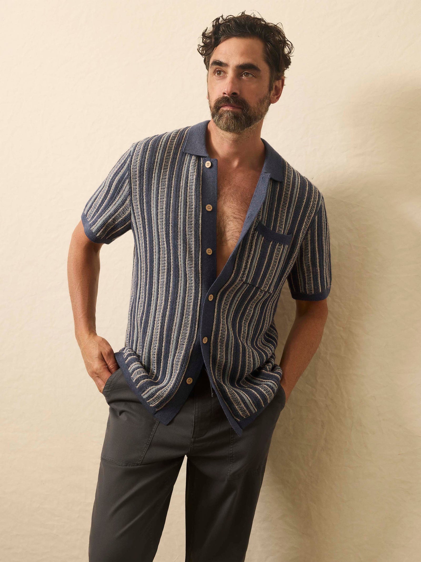 Short Sleeve Sweater Shirt