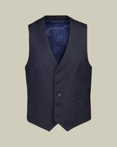 Natural Stretch Twill Vest - Navy