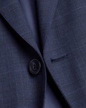 Check Suit Jacket Ink Blue