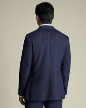 Check Suit Jacket Ink Blue