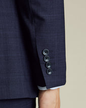 Check Suit Jacket Ink Blue