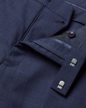 Check Suit Pants Ink Blue