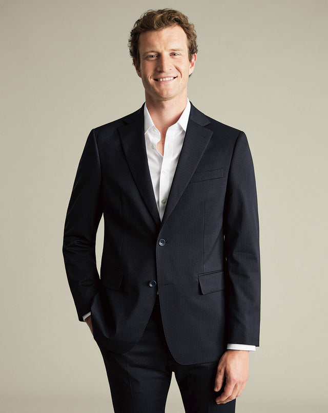 Suit Jacket - Navy Stripe