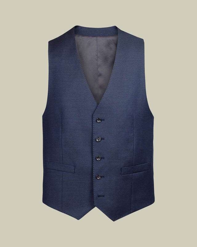 Natural Stretch Twill Vest - Royal Blue