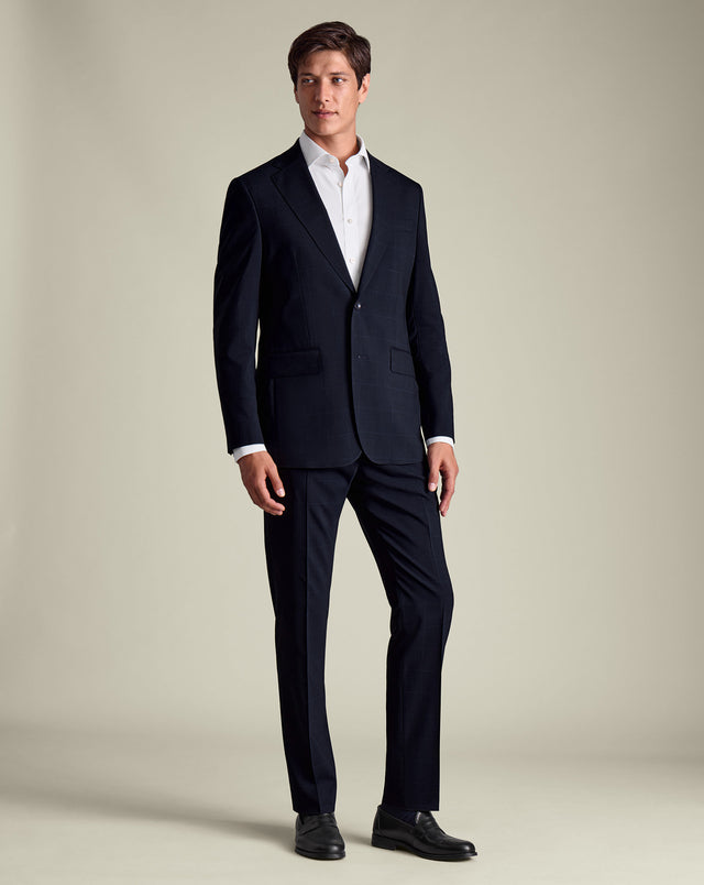 Check Suit - Navy
