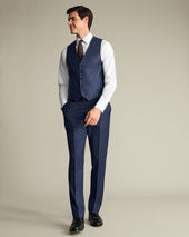 Natural Stretch Twill Vest – Indigo Blue