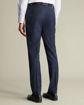 Windowpane Suit Pants Blue