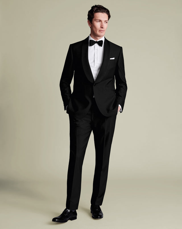 Shawl Lapel Tuxedo Dinner Suit – Black