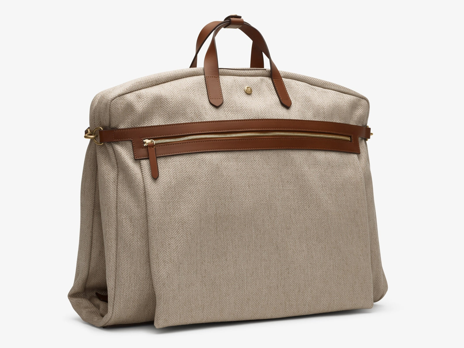 M/S Suit Carrier - Grand Herringbone/Cuoio