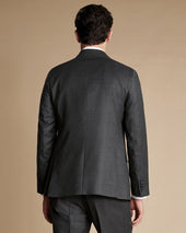 Italian Luxury Suit Jacket Dark Grey