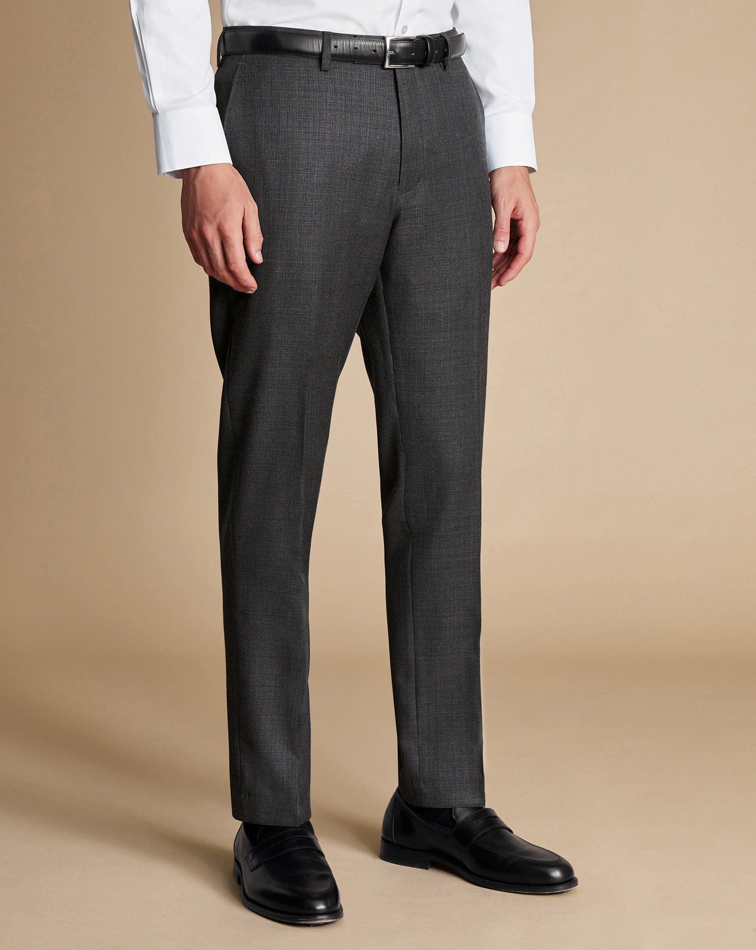 Italian Luxury Suit Pants Dark Gray
