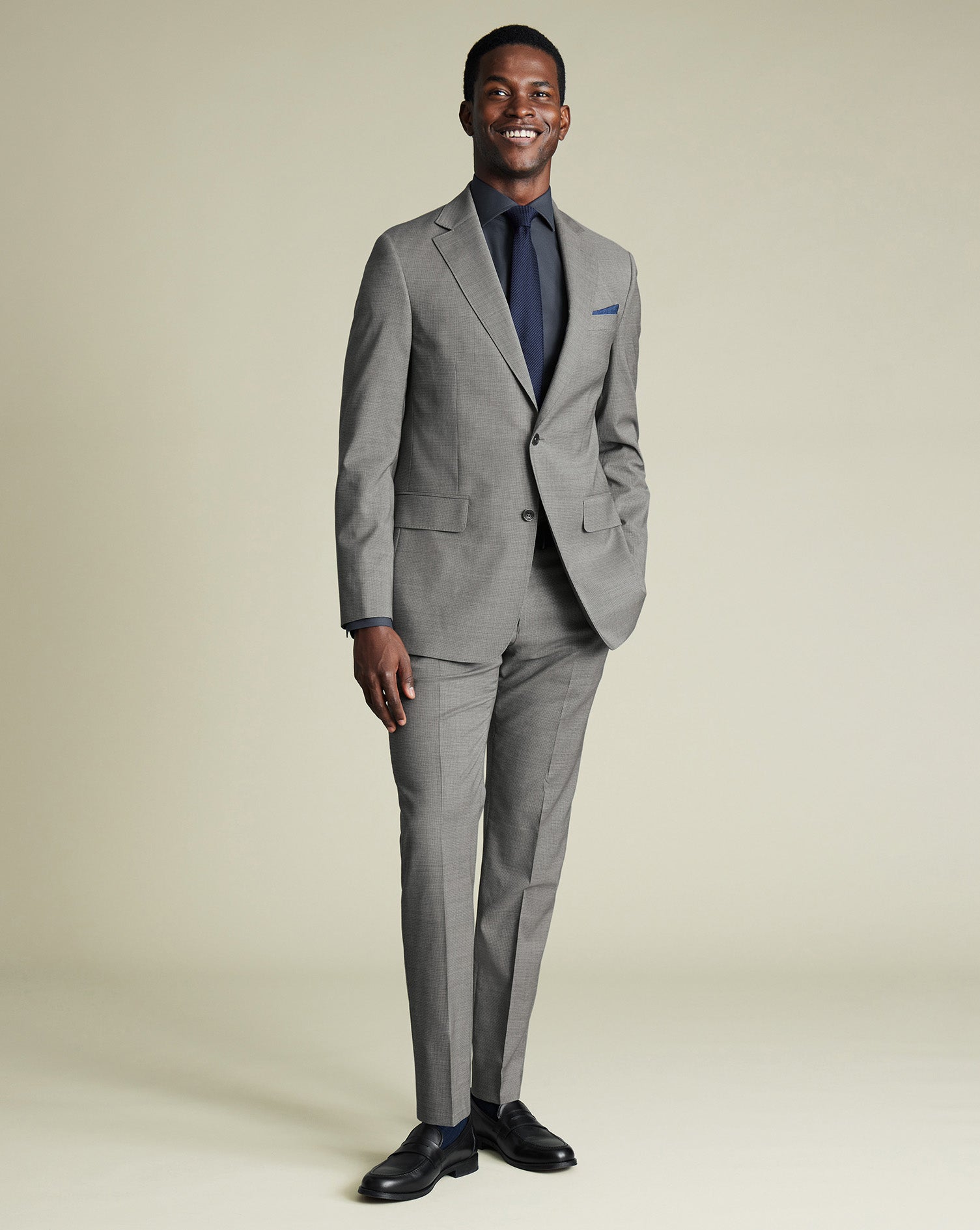 Puppytooth Italian Suit Gray