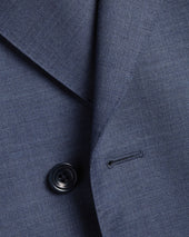 Double Breasted Italian Suit Jacket Blue