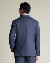 Double Breasted Italian Suit Jacket Blue