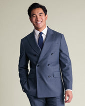 Double Breasted Italian Suit Blue