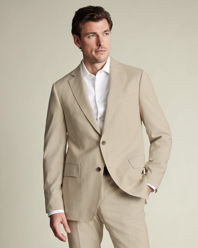 Italian Suit Jacket - Stone